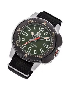 reloj de buceo automático hombre Orient M-Force RA-AC0N01B dial negro 45mm correa acero 200m water resist Cristal Zafiro