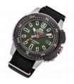 reloj de buceo automático hombre Orient M-Force RA-AC0N03E dial verde 45mm correa nylon 200m water resist Cristal Zafiro