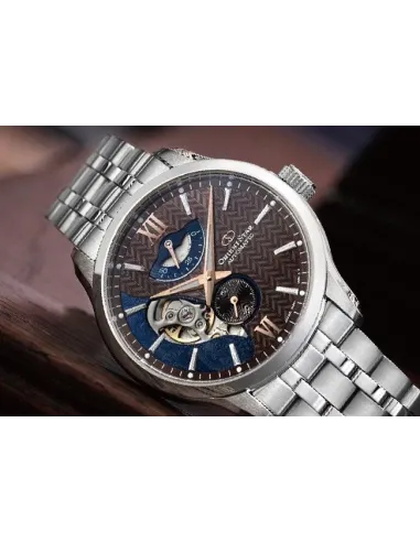 copy of reloj automático hombre Orient Star RE-AV0B01S dial blanco 41mm 50h Reserva de Marcha Cristal de Zafiro
