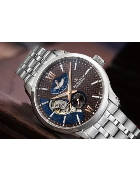 copy of reloj automático hombre Orient Star RE-AV0B01S dial blanco 41mm 50h Reserva de Marcha Cristal de Zafiro
