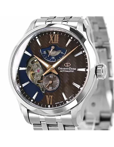 copy of reloj automático hombre Orient Star RE-AV0B01S dial blanco 41mm 50h Reserva de Marcha Cristal de Zafiro