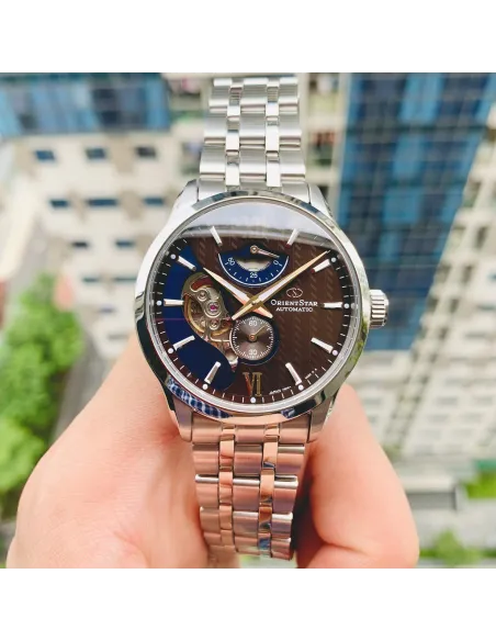 copy of reloj automático hombre Orient Star RE-AV0B01S dial blanco 41mm 50h Reserva de Marcha Cristal de Zafiro