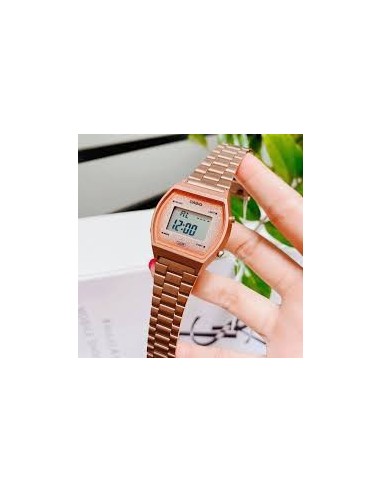 copy of reloj digital unisex Casio Vintage Edgy B640WBG-1B Luz de Fondo Led correa de acero 50m water resist