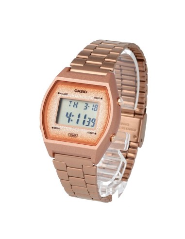 reloj digital unisex Casio Vintage Edgy B640WCG-5E Luz de Fondo Led correa de acero 50m water resist