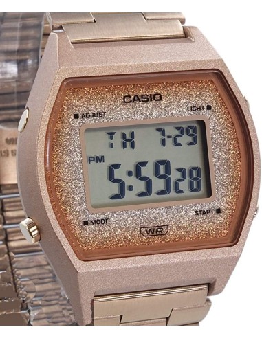 reloj digital unisex Casio Vintage Edgy B640WCG-5E Luz de Fondo Led correa de acero 50m water resist