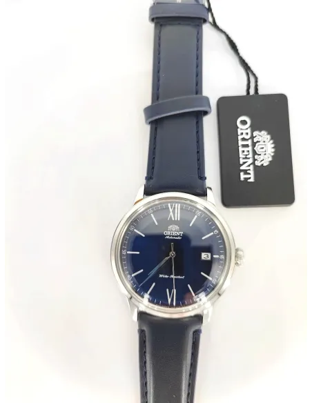 reloj automático hombre Orient Bambino RA-AC0021L dial azul 40.5mm correa de cuero