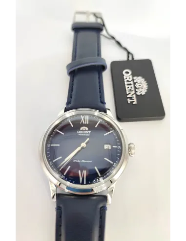 reloj automático hombre Orient Bambino RA-AC0021L dial azul 40.5mm correa de cuero