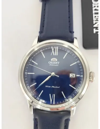 reloj automático hombre Orient Bambino RA-AC0021L dial azul 40.5mm correa de cuero