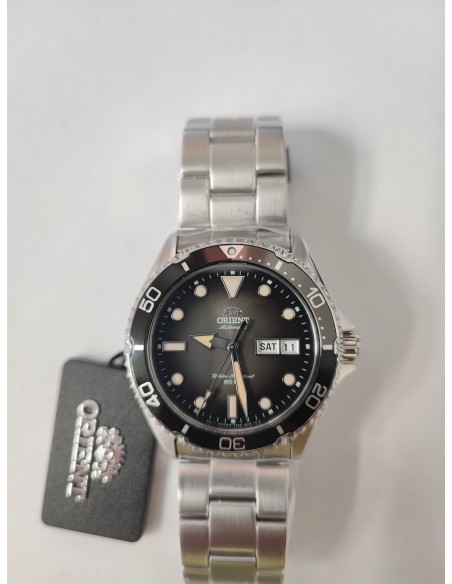 reloj automático hombre Orient New Kamasu RA-AA0810N dial negro 41.8mm correa acero cristal zafiro 200m water resist