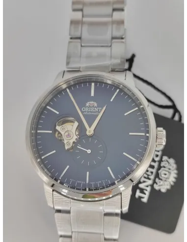 reloj automático hombre Orient Contemporary RA-AR0101L Semi-Skeleton dial azul 40mm correa acero 100m