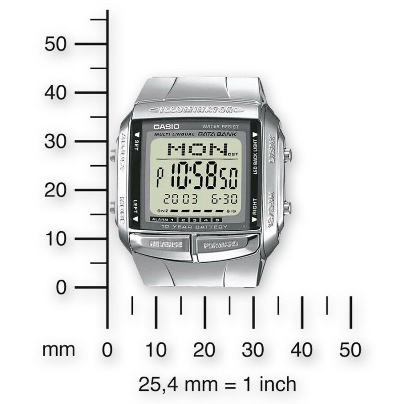 reloj unisex retro CASIO DATABANK DB-360N-1AEF BANCO DATOS