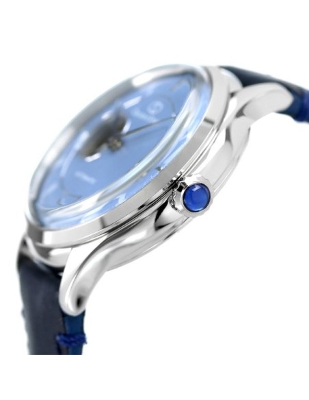 reloj automático hombre Orient Star RE-AT0203L Semi Skeleton dial azul 40.4mm correa de cuero 50h Reserva de Marcha