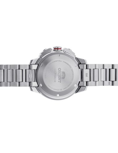 reloj de buceo automático hombre Orient M-Force RA-AC0N02Y dial naranja 45mm correa acero 200m water resist Cristal Zafiro