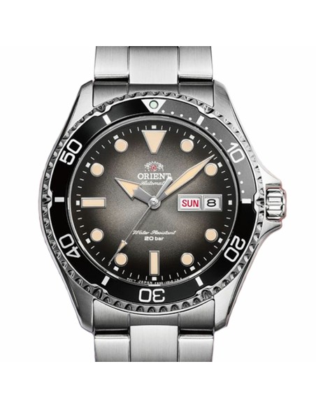 reloj automático hombre Orient New Kamasu RA-AA0810N dial negro 41.8mm correa acero cristal zafiro 200m water resist