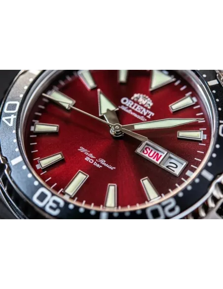Reloj de buceo Automático Hombre Orient Kamasu RA-AA0003R dial rojo 42mm buceo correa acero 200m water resist