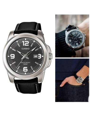 Reloj Analógico de Cuarzo CASIO con Correa en Cuero MTP-1314PL-8A