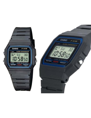 Reloj digital de pulsera CASIO F91W (Original)