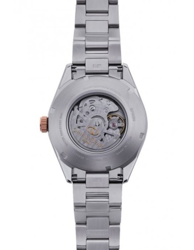 Reloj automático hombre Orient Star RE-AU0401S dial blanco bisel oro rosado Cristal Zafiro