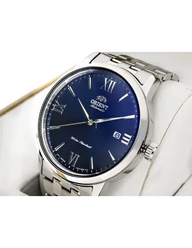 reloj automático hombre Orient Simphony IV RA-AC0F09L dial azul 41.6mm correa acero 50m water resist