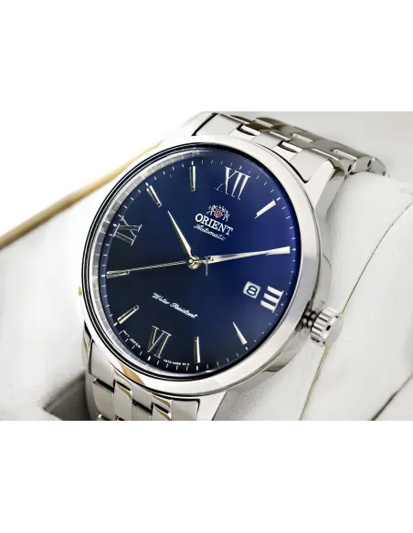 reloj automático hombre Orient Simphony IV RA-AC0F09L dial azul 41.6mm correa acero 50m water resist