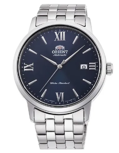 reloj automático hombre Orient Simphony IV RA-AC0F09L dial azul 41.6mm correa acero 50m water resist