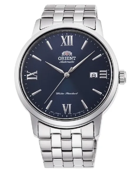 reloj automático hombre Orient Simphony IV RA-AC0F09L dial azul 41.6mm correa acero 50m water resist