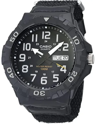 reloj deportivo hombre outdoor Casio MRW-210HB-1AV corea cuero y tela 100m water resist