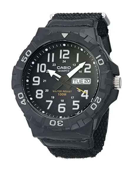 reloj deportivo hombre outdoor Casio MRW-210HB-1AV corea cuero y tela 100m water resist