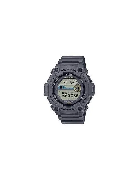 reloj deportivo hombre Casio WS-1300H-8A Mareas Fases Lunares 10 años batería correa resina Luz Led
