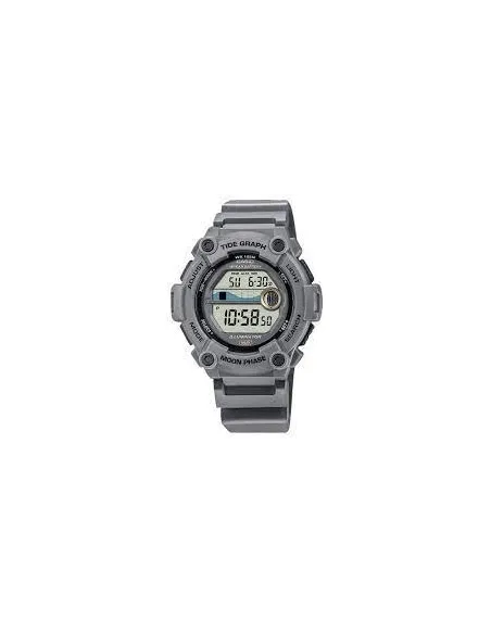 reloj deportivo hombre Casio WS-1300H-8A Mareas Fases Lunares 10 años batería correa resina Luz Led