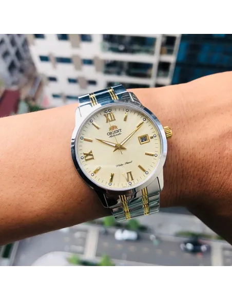 reloj automático hombre Orient Contemporary RA-AC0F08G dial dorado 41.6mm Cristal Zafiro correa acero