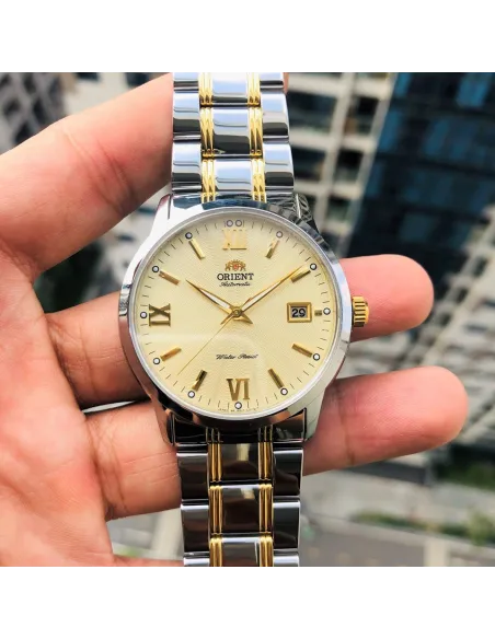 reloj automático hombre Orient Contemporary RA-AC0F08G dial dorado 41.6mm Cristal Zafiro correa acero