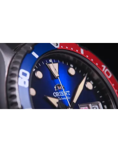 reloj automático hombre Orient New Kamasu RA-AA0812L "pepsi" dial azul 41.8mm correa acero cristal zafiro 200m water resist