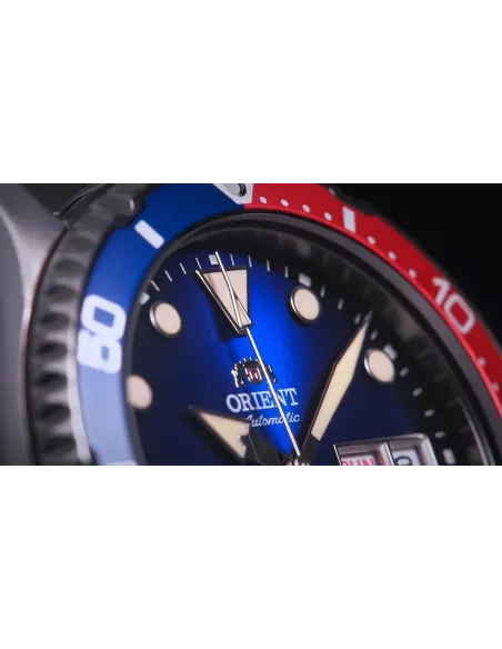 reloj automático hombre Orient New Kamasu RA-AA0812L "pepsi" dial azul 41.8mm correa acero cristal zafiro 200m water resist