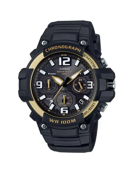 reloj deportivo hombre CASIO MCW-100H-9A2 Pantalla de Neón Cronómetro 100M correa de goma