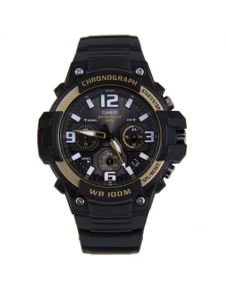 reloj deportivo hombre CASIO MCW-100H-9A2 Pantalla de Neón Cronómetro 100M correa de goma