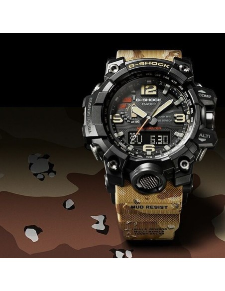 reloj radiocontrol hombre CASIO SOLAR G-SHOCK MUDMASTER GWG-2000-1A5 MULTIBAND 6 Carbon Core Guard  Brújula Altímetro Barómetro
