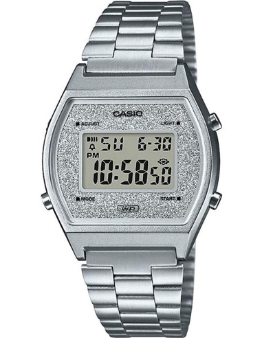 reloj unisex Casio B640WDG-7 Esfera Brillante Luz Led Resistente al gua Cronómetro correa de acero
