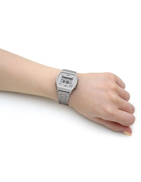 reloj unisex Casio B640WDG-7 Esfera Brillante Luz Led Resistente al gua Cronómetro correa de acero