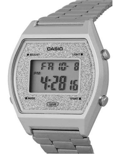 reloj unisex Casio B640WDG-7 Esfera Brillante Luz Led Resistente al gua Cronómetro correa de acero