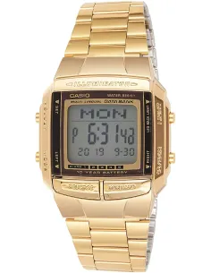 reloj unisex retro Casio DB-360G-9A dorado TELEMEMO 30 Banco de datos Luz LED Hora Dual Resistente al agua 50m 2