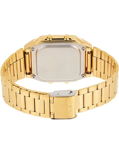 reloj unisex retro Casio DB-360G-9A dorado TELEMEMO 30 Banco de datos Luz LED Hora Dual Resistente al agua 50m