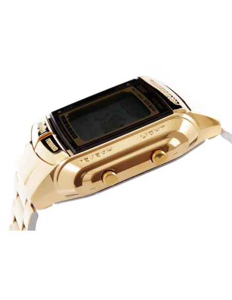 reloj unisex retro Casio DB-360G-9A dorado TELEMEMO 30 Banco de datos Luz LED Hora Dual Resistente al agua 50m
