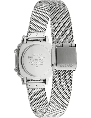 Reloj Casio digital LA670WEM-7EF correa de acero retro