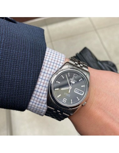 Reloj Automático hombre Seiko 5 SNK393K1 dial negro correa acero