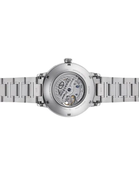Reloj automático hombre Orient Star RE-AY0102S dial blanco 41mm Fases Lunares Cristal de Zafiro anti-reflejo