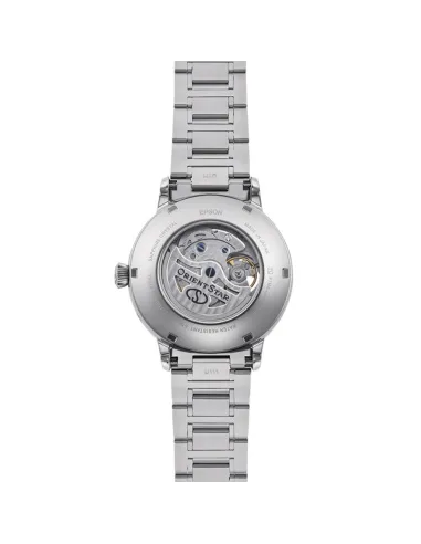 Reloj automático hombre Orient Star RE-AY0102S dial blanco 41mm Fases Lunares Cristal de Zafiro anti-reflejo