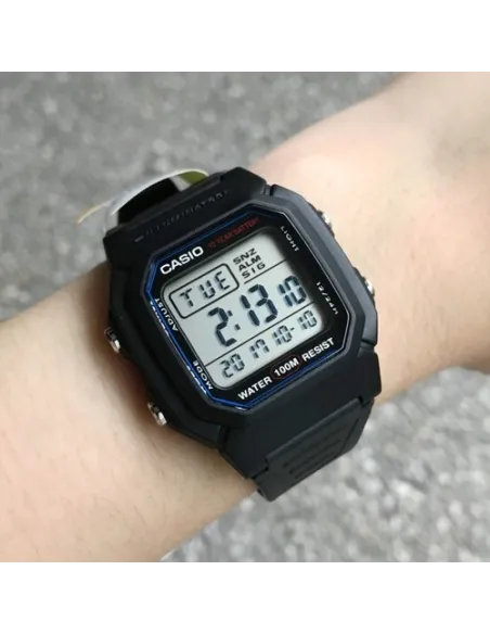 copy of Reloj digital hombre Casio W800H-1B 10 años batería correa goma luz led