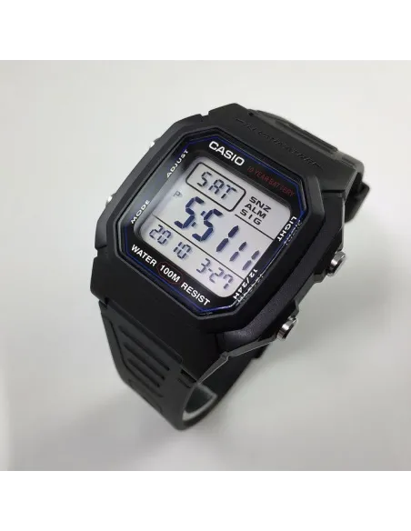 copy of Reloj digital hombre Casio W800H-1B 10 años batería correa goma luz led