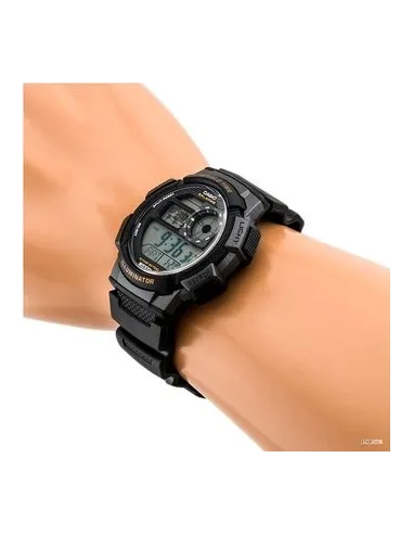 Reloj Casio collection Digital AE-1000w-1av Hora Mundial - 5 Alarmas - 10 BAR